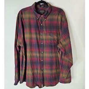 Pendleton Mens Mason Shirt 2XL Red Check Button Down Long Sleeve 58012